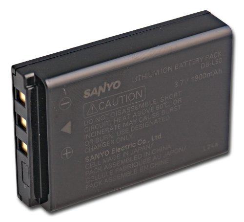 Sanyo DB L50AU 1900mAh 3.7V batería Recargable   Batería/Pila Recargable (1900 mAh, 3,7 V, Negro)