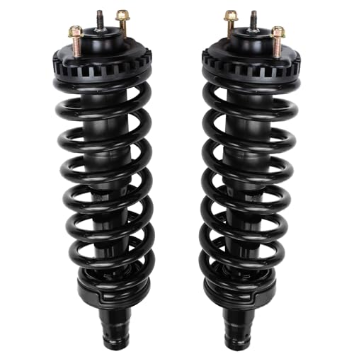 Image of Detroit Axle - 14pc Front End Suspension Kit for Chevy Trailblazer EXT GMC Envoy XL XUV Buick Rainier Isuzu Ascender Saab 9-7X, 4 Control Arms 2 Ball Joints 2 Sway Bars 4 Tie Rods 2 Struts Replacement