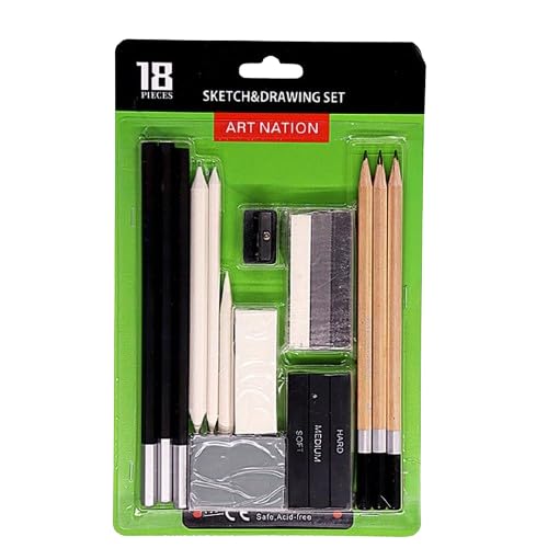 VINTAGER Professional Sketch Pencils Set 18 Pieces Sketch & Drawing