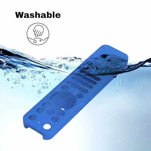 Image of Silicone Tv Remote Cover Compatible with LG Smart TV Remote LG MR25GA Full Wrap Protective Case with Lanyard [Remote NOT Included] (Blue)