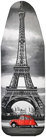 VieveMar Premium Ironing Board Cover, Thick Padding with Cotton, Foam and Felt Pad, Easy FIT with Drawstring, Heat Reflective. Fits Boards 15" x 48" (Paris)