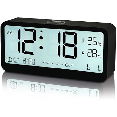 ZEROFAFA Digital Alarm Clock with LCD Display Cover