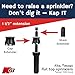 K-IT 1.5 Inch Pop-Up Riser Extension 10 Pack, No-Dig Stackable Irrigation Adapter, Tool-Free Height Lift Solution, Universal Lawn System Component, Black Plastic
