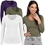 3pk - Purple, Olive, White