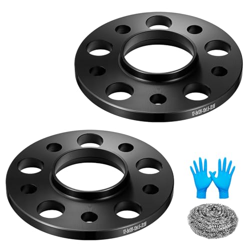 BDFHYK 5x120mm Wheel Spacers 12 mm Hubcentric Wheel Spacer Compatible with BMW 318i 325i 328i 330i 525i 530i 545i 730i 740i M3 M5, Forged 5 Lug Wheel Adapters M12x1.5 & 72.56 mm Hub Bore, Set of 2