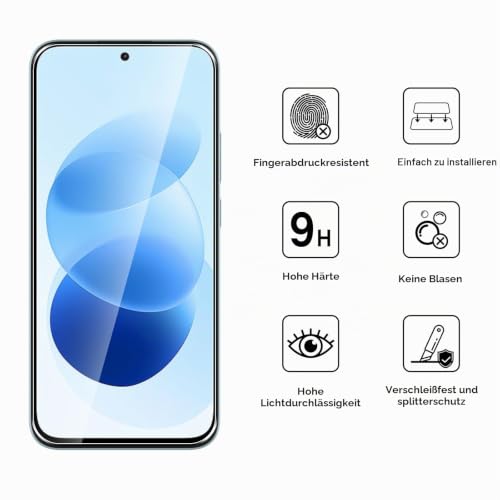 WFTE [2 Stück Schutzfolie für Xiaomi Redmi Note 17 4G/5G / Redmi 17 Panzerglas Glasfolie 9H Härte, Anti-Kratzen… – Ansicht 3