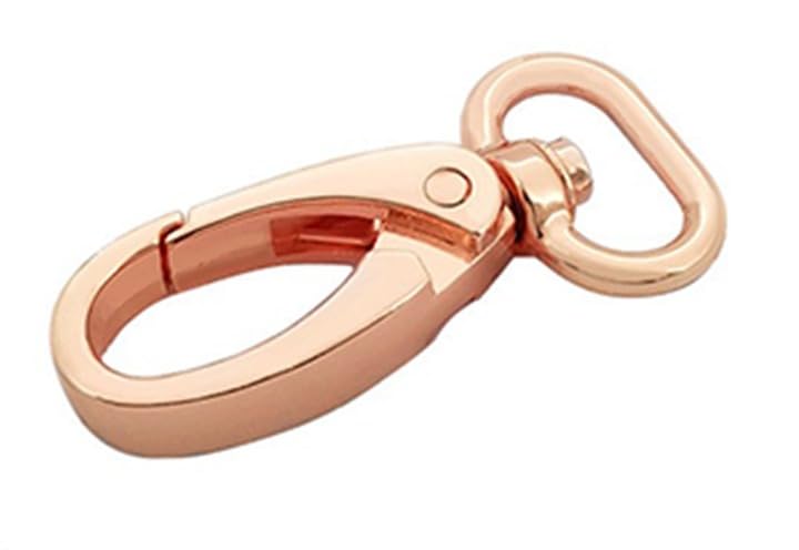 46,5-22 MM 30 Uds Oro Rosa/Plata Gancho de presión Cierre Giratorio Clips de Gancho de presión para unir Correa de Perro, Correa de Bolso de Collar Accesorios de Bricolaje