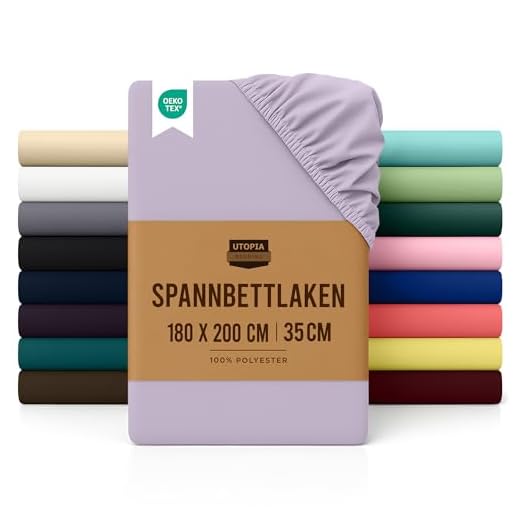 Utopia Bedding - Spannbettlaken 180x200cm - Lavendel - Gebürstete Polyester-Mikrofaser Spannbetttuch - 35 cm Tiefe Tasche 3 Utopia Bedding - Spannbettlaken 180x200cm - Lavendel - Gebürstete Polyester-Mikrofaser Spannbetttuch - 35 cm Tiefe Tasche