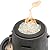 Alpine Corporation WTO120 Outdoor Cascading Look 3 Tiered Fire and Water Fountain with Adjustable Flame and LED Lights, 27" Tall, Gray
