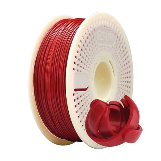 eSUN PLA+ Refilament 1.75mm and Upgarded eSpool+ Set, Reusable and Removable Filament Spool Replacement with 3D Printer Refill PLA Plus, 1KG Spoolless 3D Printing Filament, Fire Engine Red