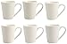 H&H Silhouette Set 6 Tazze Mug, Stoneware, Bianco, 300 ml