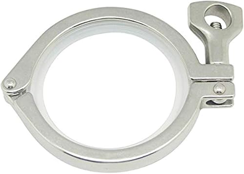 Vista 49 de QiiMii Abrazadera triple de acero inoxidable 304 de un solo pin resistente con tuerca de ala para virola TC 1.5 pulgadas con 1 junta de silicona