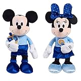 Just Play Disney Hanukkah Mickey Mouse and Minnie Mouse 2-Pack Small Plush Stuffed Animals, Kids...