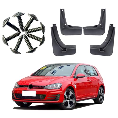 Image of Mud Flaps Splash Guards Fit for Volkswagen Golf7 GTI(2013-2019),Tire mud Guard,No Drilling Fender Flares,Anti Splash Sewage Mud,Front and Rear Wheel fenders,Vehicle Sediment Protection,4PCS