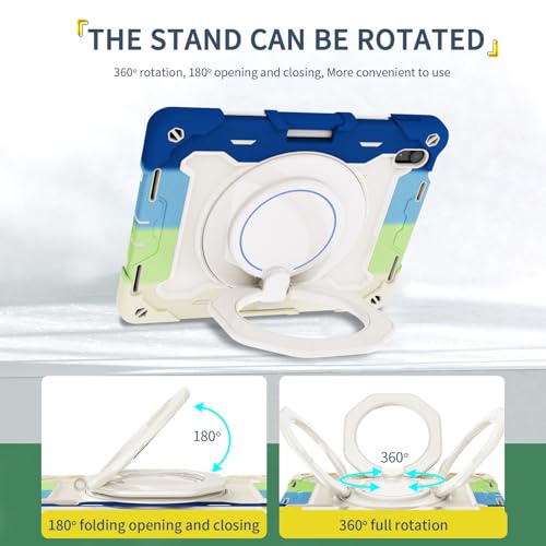 Étui pour enfants compatible avec iPad 11e génération A16 bleu - 4