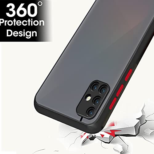 Image of TheGiftKart Translucent Hybrid Back Cover Case for Samsung Galaxy A51 | Smoked Matte Back | 360 Degree Protection | Protective Hard Back Case Cover for Samsung Galaxy A51 (PC & TPU | Black Bumper)