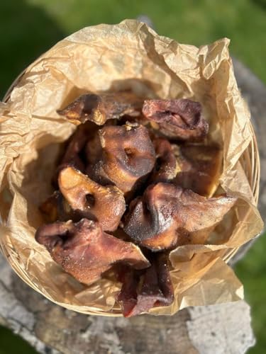 Getrocknete Schweineschnauze, Schweinenasen für Hund 1kg, natürlicher Kausnack Hund, proteinreich & leicht verdaulich, Einzelfuttermittel ohne Getreide & künstliche Zusätze von Lucze