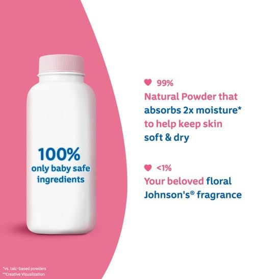 Image of Metrey John-sons Baby Powder Blossoms, Talc-Free, 100g, Pack of 4