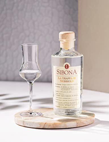 Sibona Grappa di Nebbiolo 40% vol. (1 x 0,5l) – Sortenreiner, kräftiger Grappa aus Italien