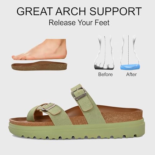 Image of Centrino Women's Berkin-Style Slip-On Sandals | Open Toe Design | Soft PU Footbed | Lightweight & Comfortable | Arch Support | On-Grip Sole | Casual Outdoor Wear (9228)