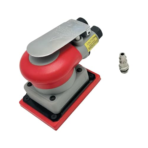 MAXX PROS 3 x 4 Square Orbital Sander Pneumatic/PSA/Vinyl sanding machine - 75 x 100mm Orbital Sander, Sanding/Grinding/Polishing Professional for Car Waxing, Auto Body Work, Woodworking, Car Polisher