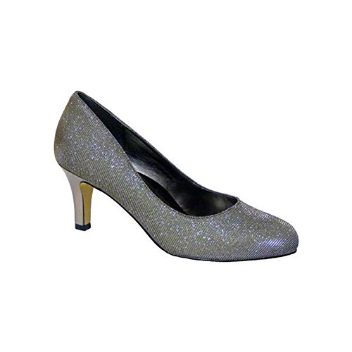 Ros Hommerson Women's Janet Pump,Silver Iridescent Glitter Leather,US 11.5 S