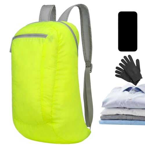 Genérico Mochila Ligera | Mochila Impermeable Plegable,Bolsa Ergonómica Ligera Transpirable para Escuela Universidad Carrera Ciclismo Picnic Gimnasio Transporte