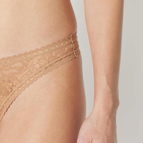 Amazon Essentials Women's Stretch All Over Lace Thong Panties, Pack of 6, Black / White / Washed Bronze, Small - image 4