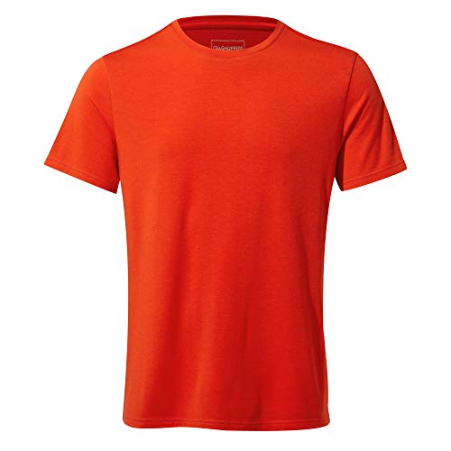 Craghoppers Men's 1st Layer Short Sleeve T-Shirt, Red, M