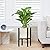 CADANI Metal Adjustable Plant Stand, Mid-Century Plant Stand, Flower Pot Stand with Trays to Fit Different Sized Pots, Heavy Duty Plant Holder Rack for Home Indoor and Outdoor, Black