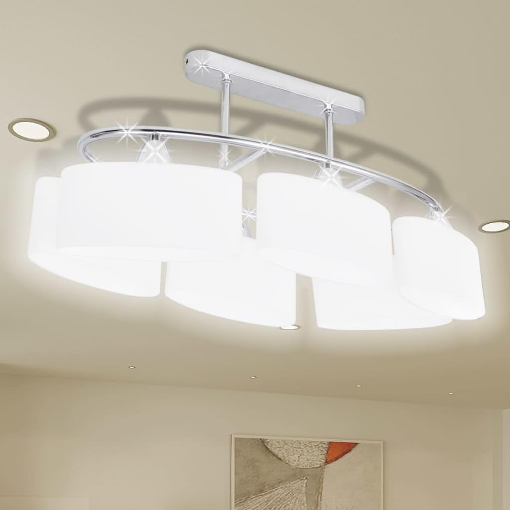 Plafonnier avec abat-jour en verre résout le manque de lumière salon