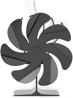 BHSFAFA Wentylator kominkowy zasilany ciepłem – 7 ostrzy drewniany wentylator kominkowy, kominek kominkowy z obiegiem ciepłego powietrza efektywnie oszczędzający paliwo, do kominka gazowego/pelletu/drewna