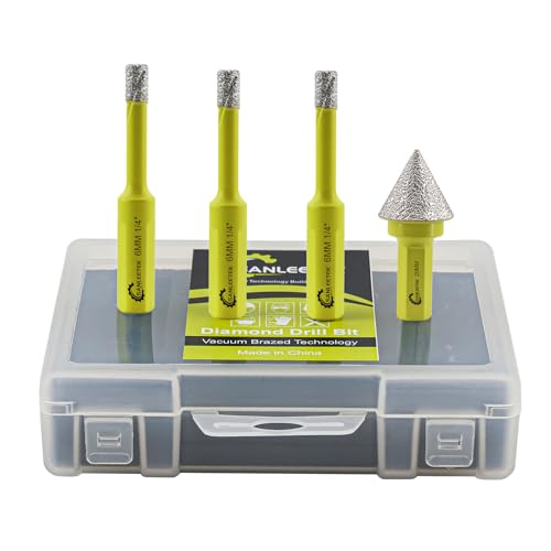 QUEFORET Diamant Fliesenbohrer Set 11-teilig – 6 Bis 65 Mm | Für Keramik, Marmor, Granit | Dreikantschaft