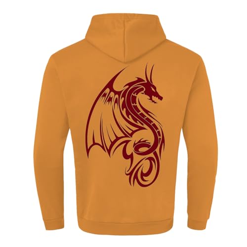Sweat à capuche dragon homme et look partenaire assorti en coton chaud pour couple