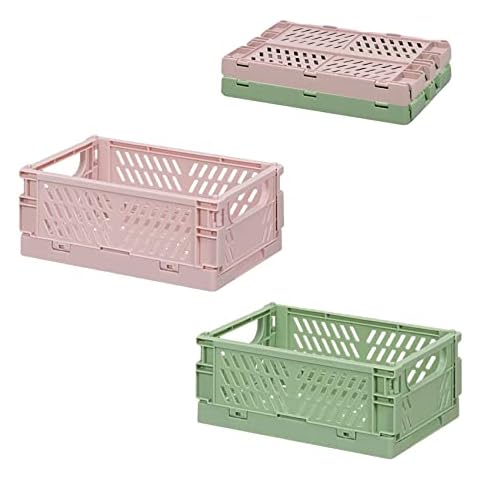 2er-Pack Kunststoffkörbe für Regal, Zuhause, Küche, Aufbewahrungskorb, Organizer, stapelbar Cover