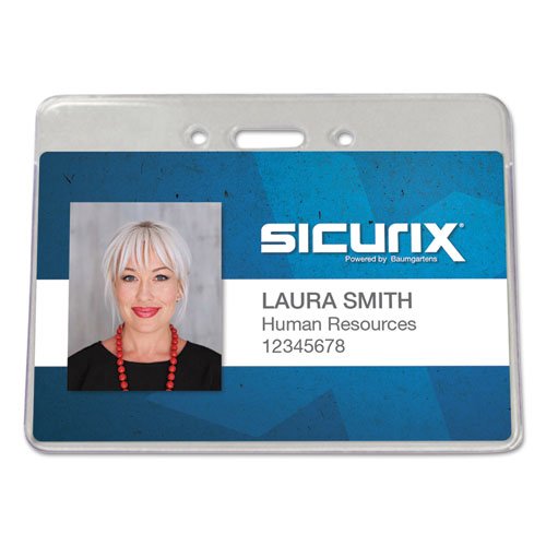 Badge de proximité horizontal transparent format 3.5x2.1 pouces lot de 50