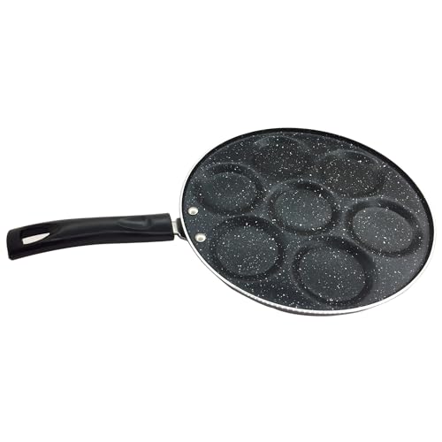 image for SRIYUG Non-Stick Mini Crepe Maker, Marble Material, 7-Mold Pancake Gri