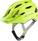 ALPINA Unisex - Kinder, CARAPAX JR. FLASH Fahrradhelm, be visible matt, 51-56 cm