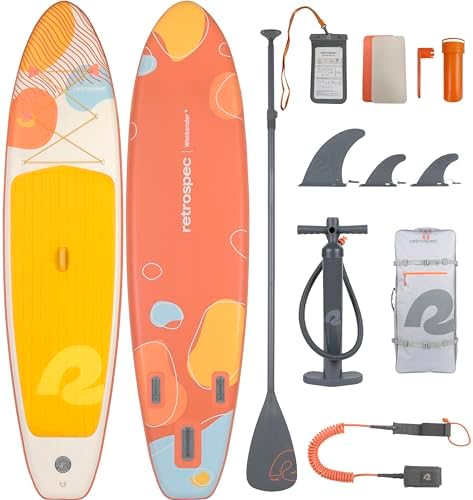 Retrospec Weekender Inflatable Paddle Board with Beach Accessories - 10