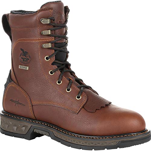 Georgia Boot Carbo-Tec LT Waterproof Steel Toe Lacer Work Boot Brown