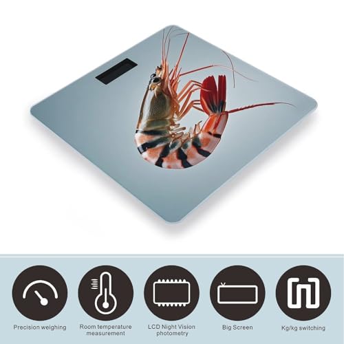 Báscula digital Glutton Garnelen con vidrio templado y pantalla LCD miniatura 3
