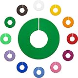 Kunststofftechnik Vlotho - Der Original Größenfinder: Modell LP-Größenscheiben für Größenkennzeichnung auf Kleiderstangen, unbedruckt, Farbe frei wählbar, 10 Stück, zur Selbstauszeichnung