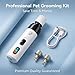 RGIMF Upgraded Dog Nail Grinder Quiet, Professional Cat & Dog Nail Trimmers, 2-Speed Silent Pet Nail Grinder and Painless Paws Grooming, Suitable for Small Medium Pets (2 Replacement Head)