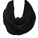 Wrapables Thick Knitted Winter Warm Infinity Scarf, Jet Black