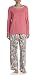 HUE Women's Party Starter Fleece 3 Piece Pajama Set Banded