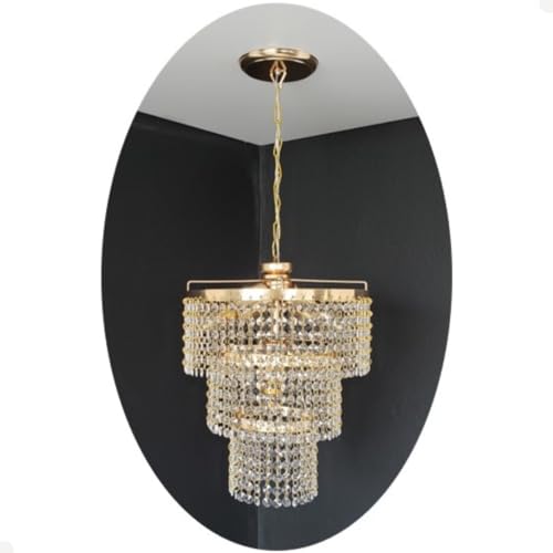 Lustre dourado Pendente cristal acrílico 30x70 AC83