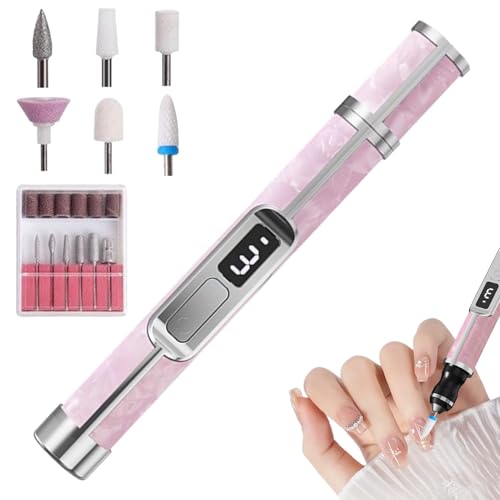 Lijadora de uñas | 3 Velocidades de uñas Pulidora | Portátil Recargable para Mujeres Niñas Hombres Cuidado de Pies Principiantes Salón Viaje Exterior