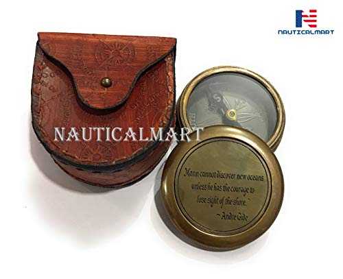 Brújula Náutica de Latón con Estuche Protector miniatura 2