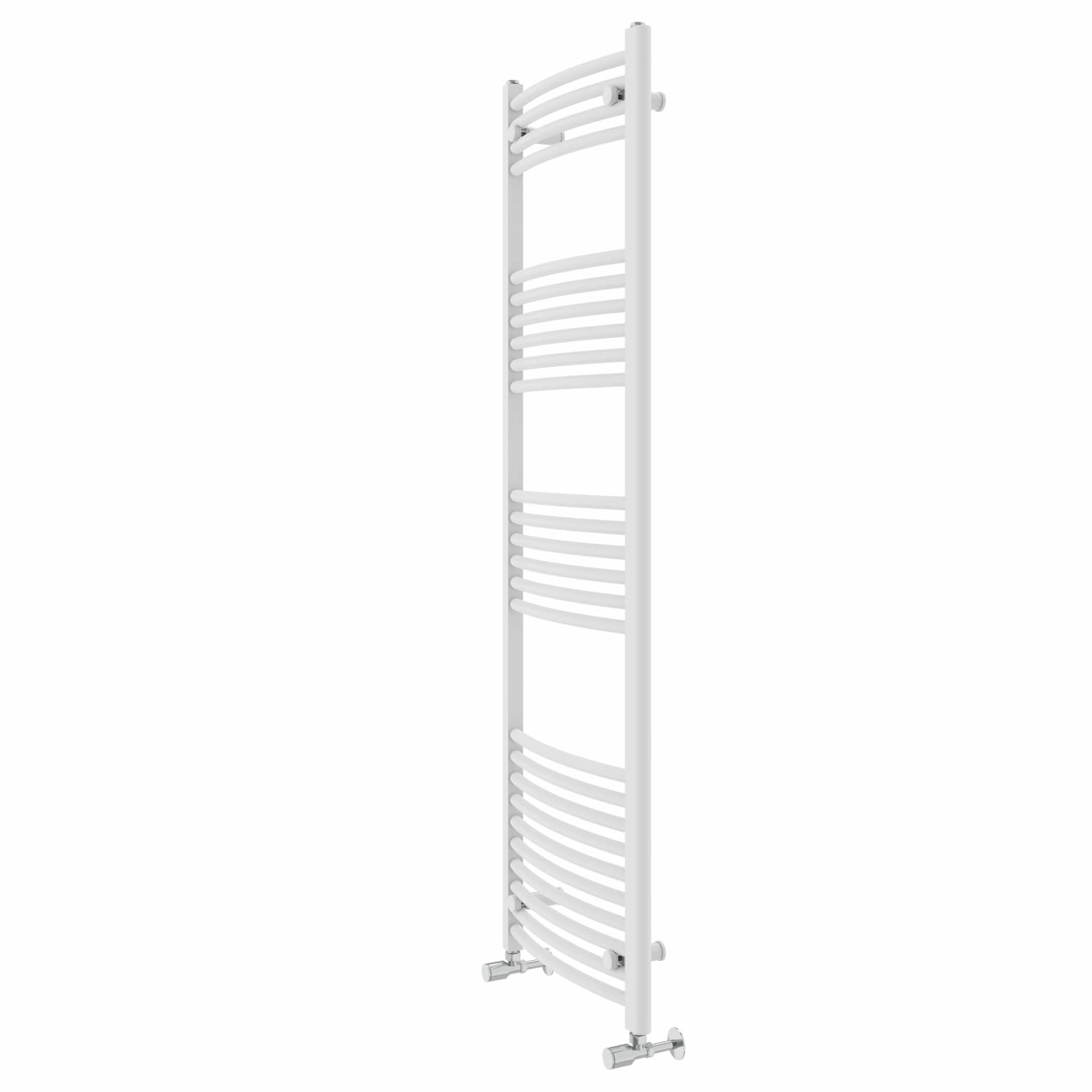 Warmehaus White Contemporary Curved Bathroom Heated Towel Rail Radiator Rad 1600 X 500Mm