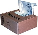 Fellowes Powershred Waste Bags for 125, 225, 350, & 550 Series Shredders (36054), Clear, 14-20 Gallon